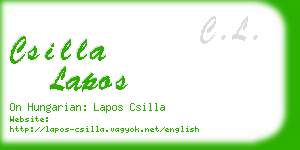 csilla lapos business card